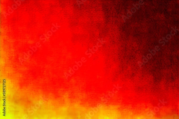 Obraz abstract red and yellow gradient background, wallpaper, orange, fire, texture, painting, Generative AI