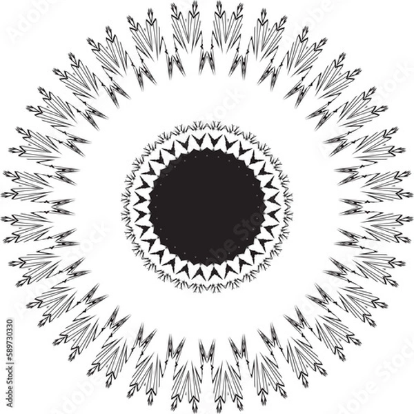 Obraz Beautiful round pattern. Vector file for designs.