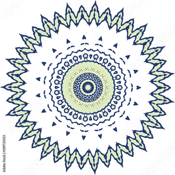 Obraz Beautiful round pattern. Vector file for designs.
