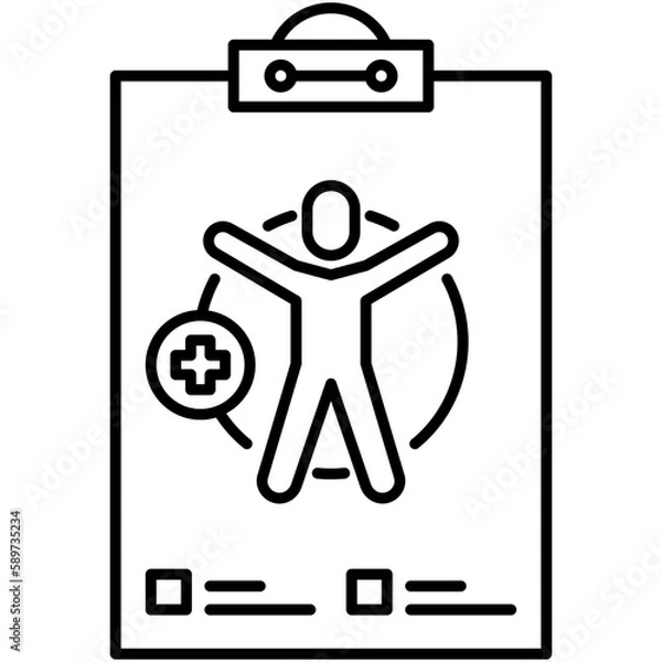 Fototapeta checkup icon, line icon style, health diagnosis symbol vector stock.