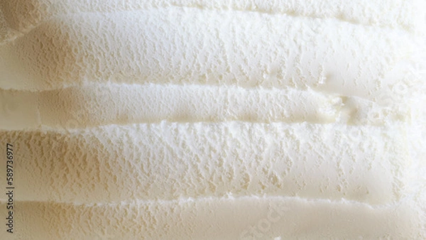Fototapeta Ice cream flavored Coconut, Top view Food concept, Blank for design.