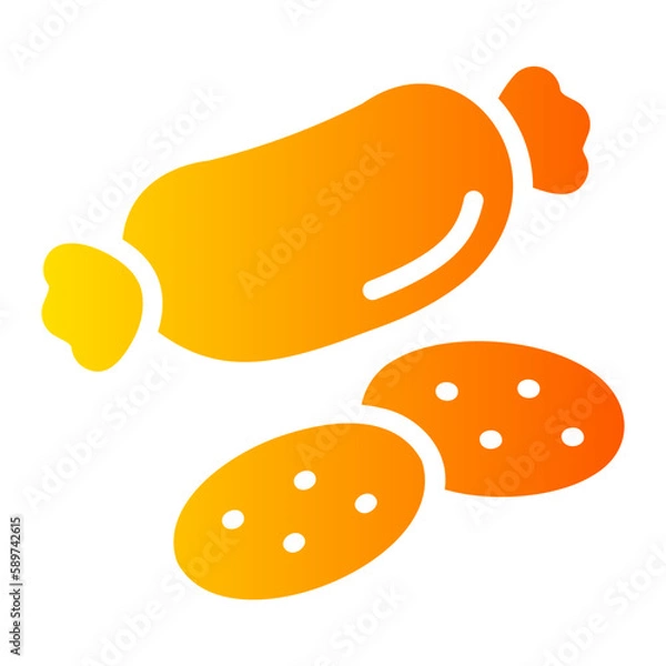 Fototapeta sausages gradient icon