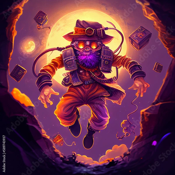 Fototapeta Alien archaeologist generative ai