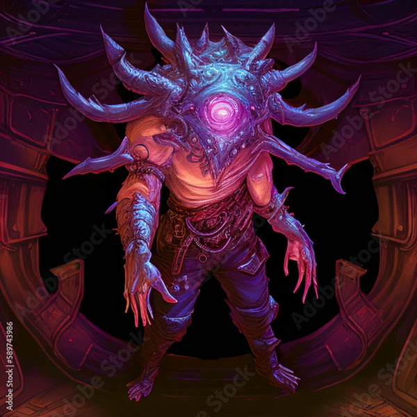 Fototapeta tentacle eye monster generative ai