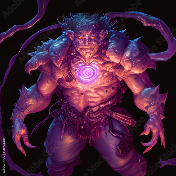 Fototapeta magic chest monster generative ai