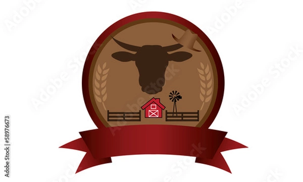 Obraz farm badge logo