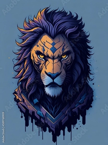 Obraz Lion, Created using generative AI