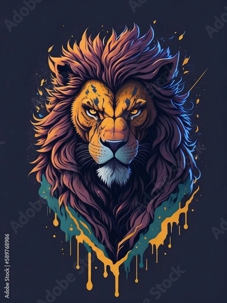 Obraz Lion, Created using generative AI