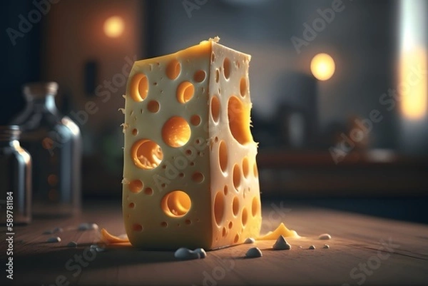 Obraz Cheese created using AI Generative Technology