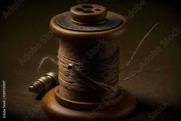 Obraz thread spool created using AI Generative Technology