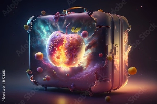 Obraz suitcase created using AI Generative Technology