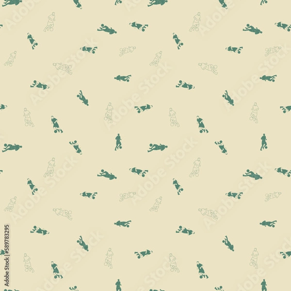 Fototapeta Soccer Player Seamless Pattern Background.