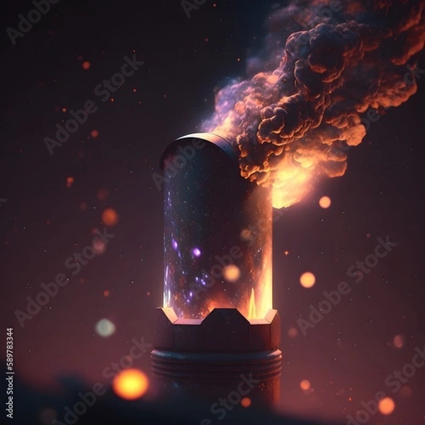 Fototapeta Chimney created using Generative AI Technology