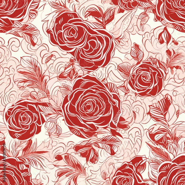 Obraz seamless background with roses