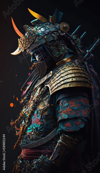 Obraz Colorful samurai