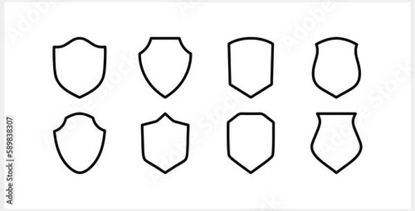 Fototapeta Shield, guard icon isolated. Sketch filled flat sign. Vector stock illustration. EPS 10