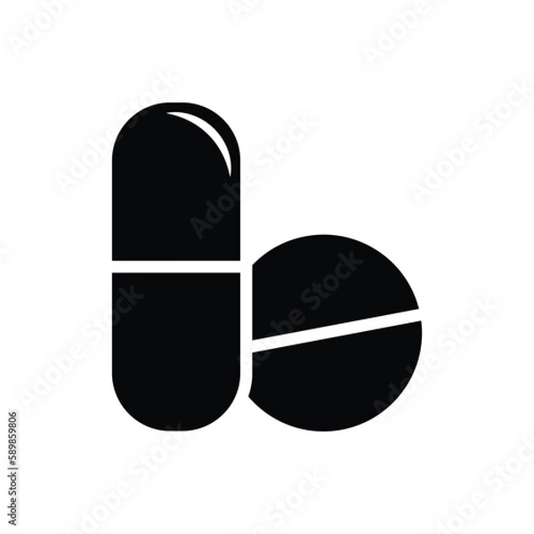 Fototapeta pils,capsul, icon, vector, template, design, flat,logo, collection