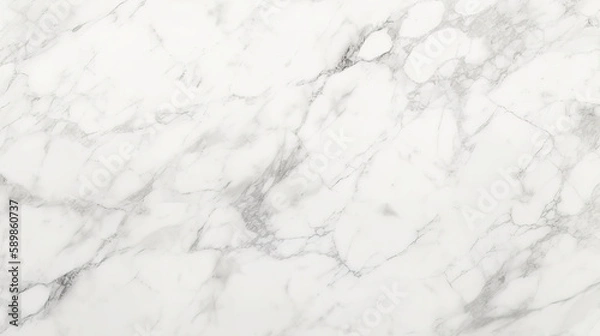 Fototapeta Natural white marble texture background. Based on Generative AI