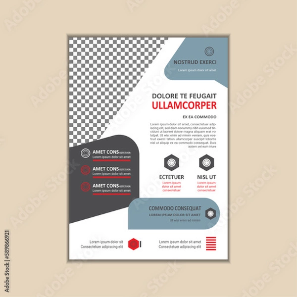 Fototapeta Corporate Business Flyer Template Simple and clean A4 Size with Bleed Vector design