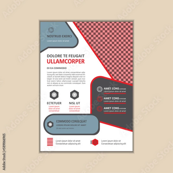 Fototapeta Corporate Business Flyer Template Simple and clean A4 Size with Bleed Vector design