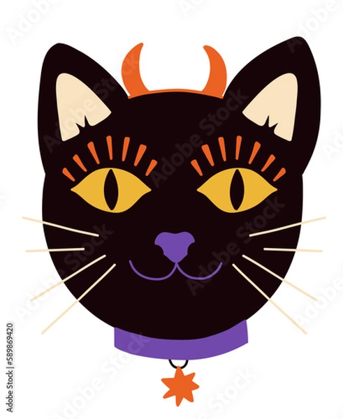 Obraz Halloween party holiday pumpkin spooky elements vector