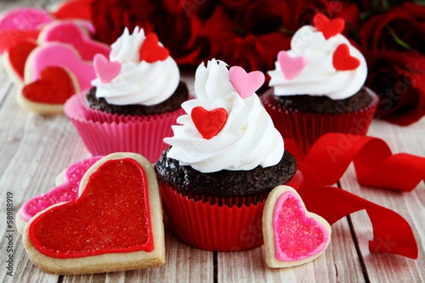Obraz heart cupcakes
