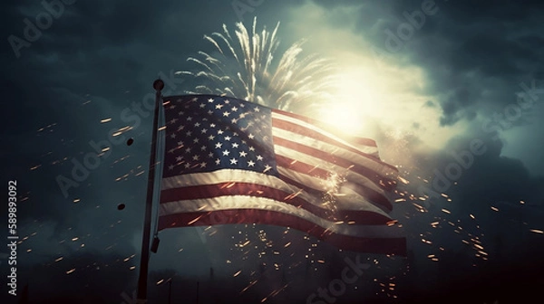 Obraz independence day celebration, Generative AI