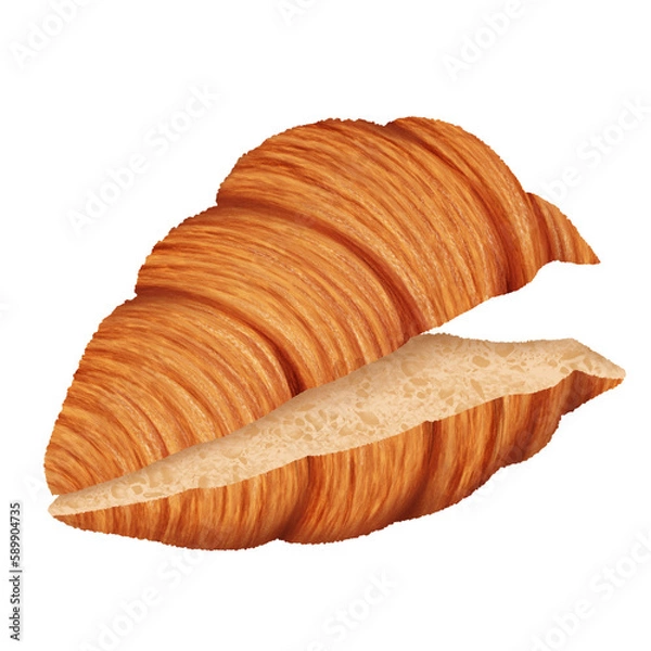 Fototapeta Croissant and Bread