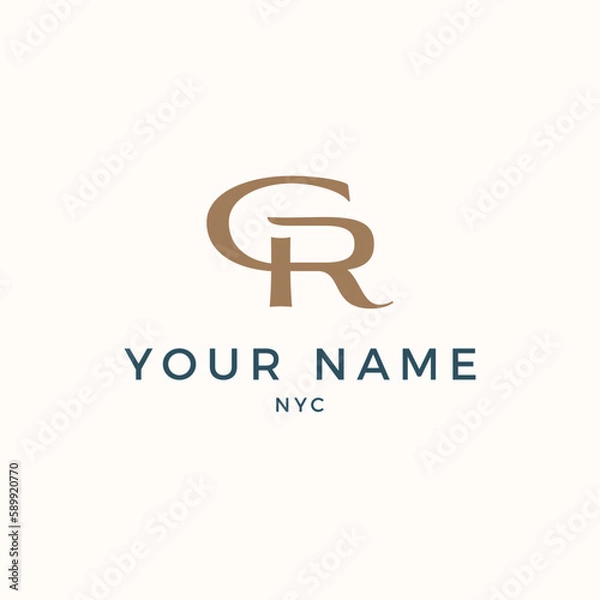 Obraz modern GR elegance luxury logo 