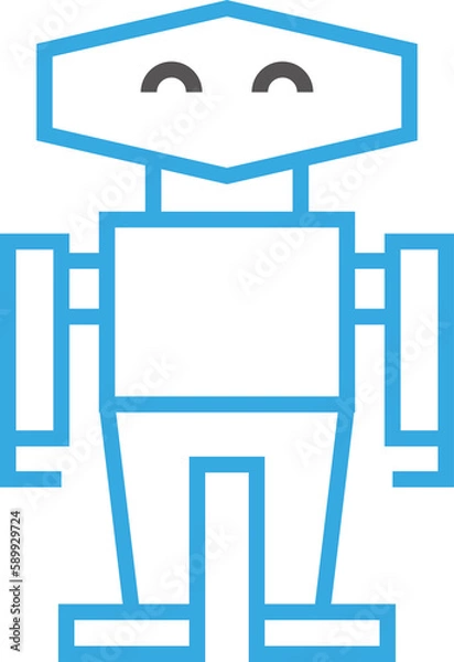 Fototapeta robot character icon