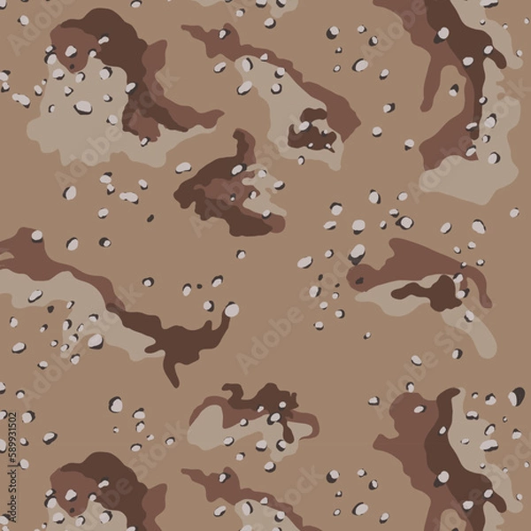 Obraz Seamless DBDU Chocolate Chip Desert Camouflage Pattern