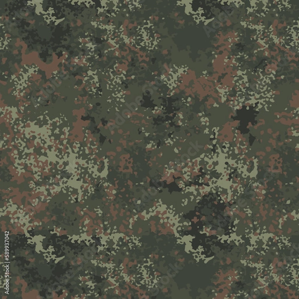 Obraz Seamless Flecktarn Camouflage Pattern