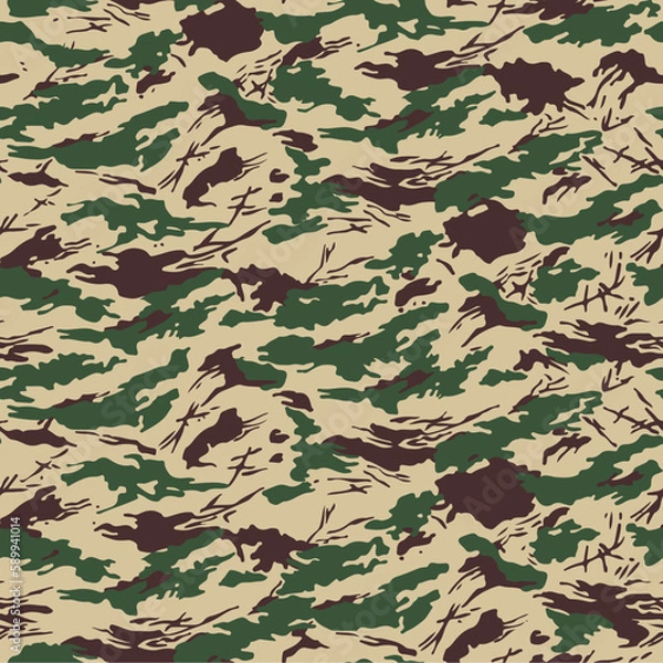Obraz Seamless Brushstroke Camouflage Pattern