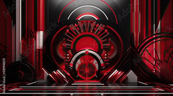 Obraz A dynamic and bold art deco inspired background