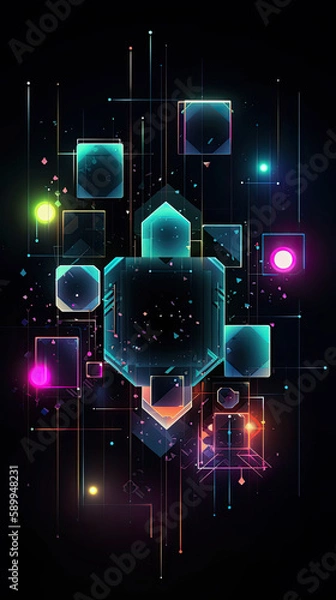 Obraz A dynamic abstract background featuring interlocking
