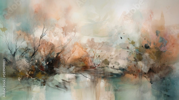 Obraz river in the forest