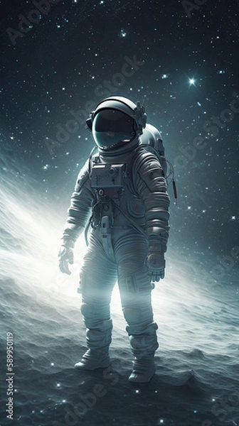 Obraz astronaut on the moon
