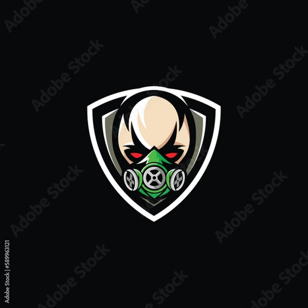 Obraz gaming mask logo design