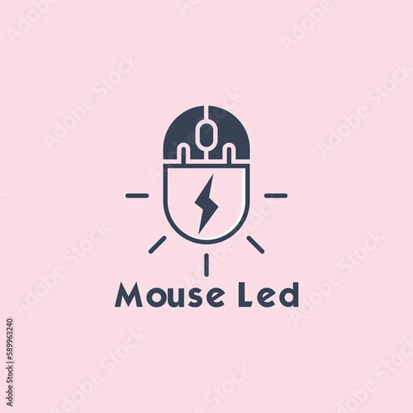 Obraz mouse led logo design