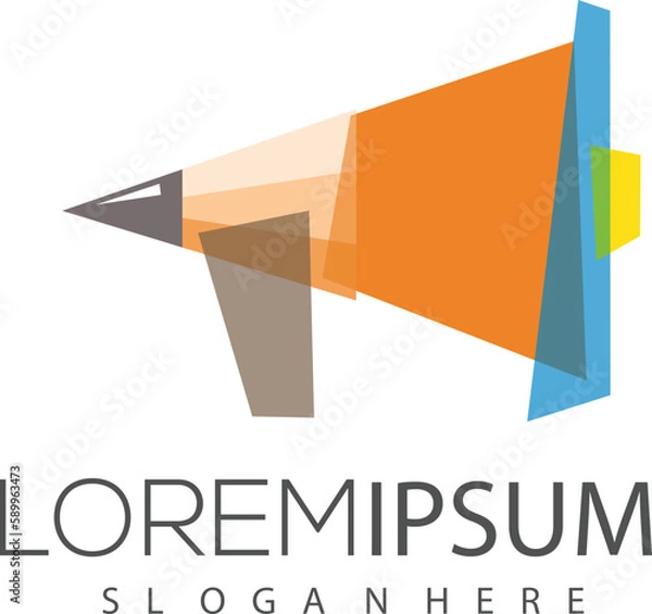 Obraz horn pencil logo