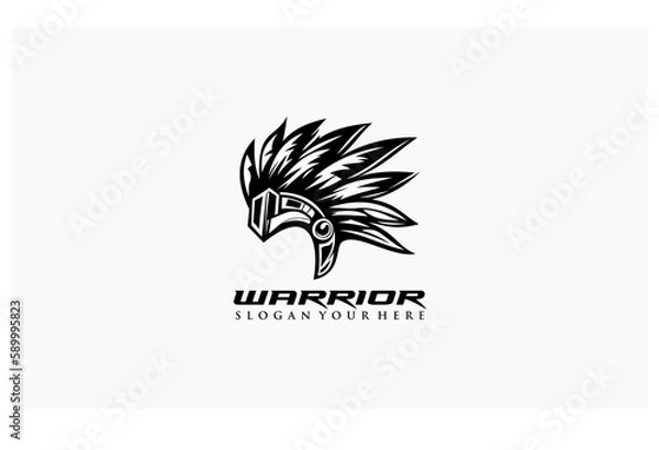 Obraz feather vector concept design warrior logo
