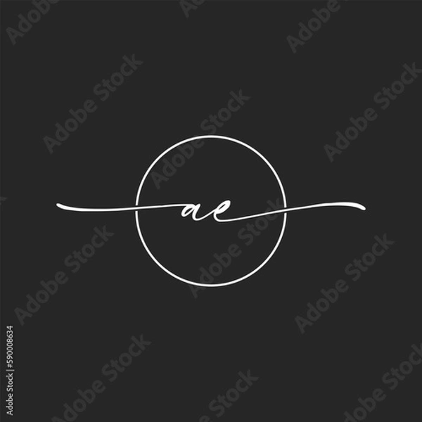 Fototapeta unique AE concept logo design vector illustrations