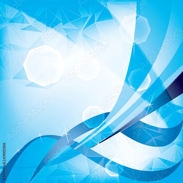 Obraz Blue wave abstract background design
