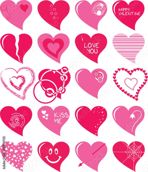 Fototapeta heart set