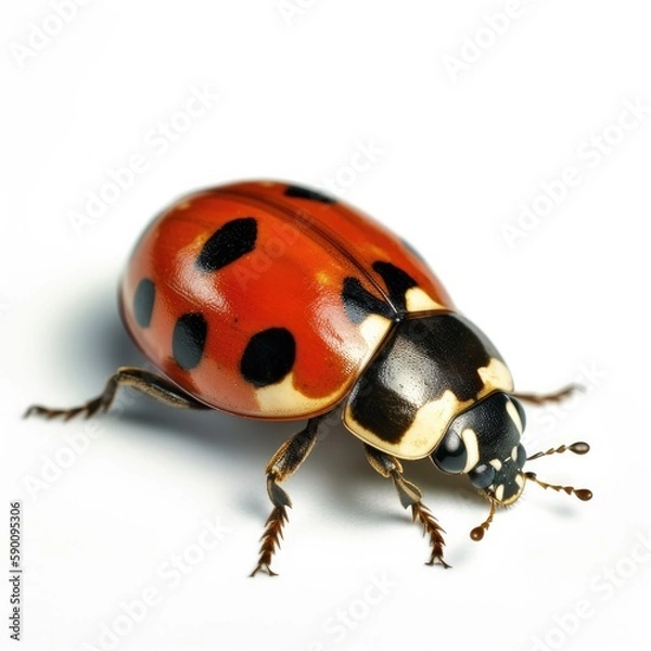 Fototapeta ladybug on white background