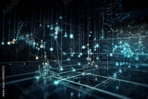 Fototapeta Advanced Technology for Intelligent Automation and Smart Manufacturing, Emerging Technologies for the Future of Industry and Business, generative AI