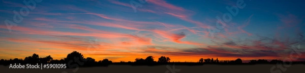 Obraz Beauty sunset over trees