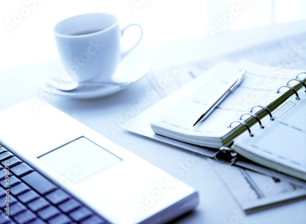 Obraz computer and notebook