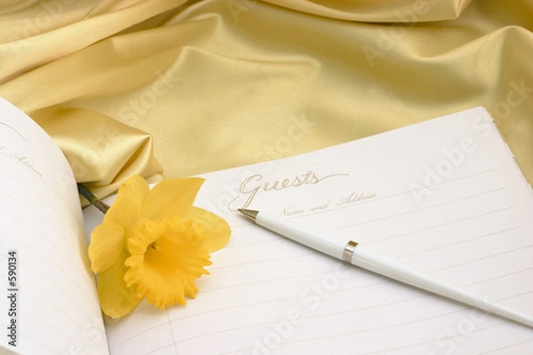 Obraz guest book with daffodil