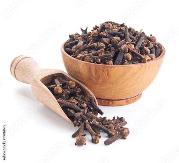 Obraz goździki na białym tle